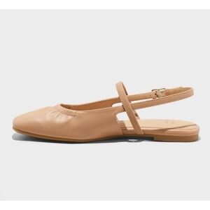 A New Day Women's Vada Slingback Scrunch Toe Flats Sz 8